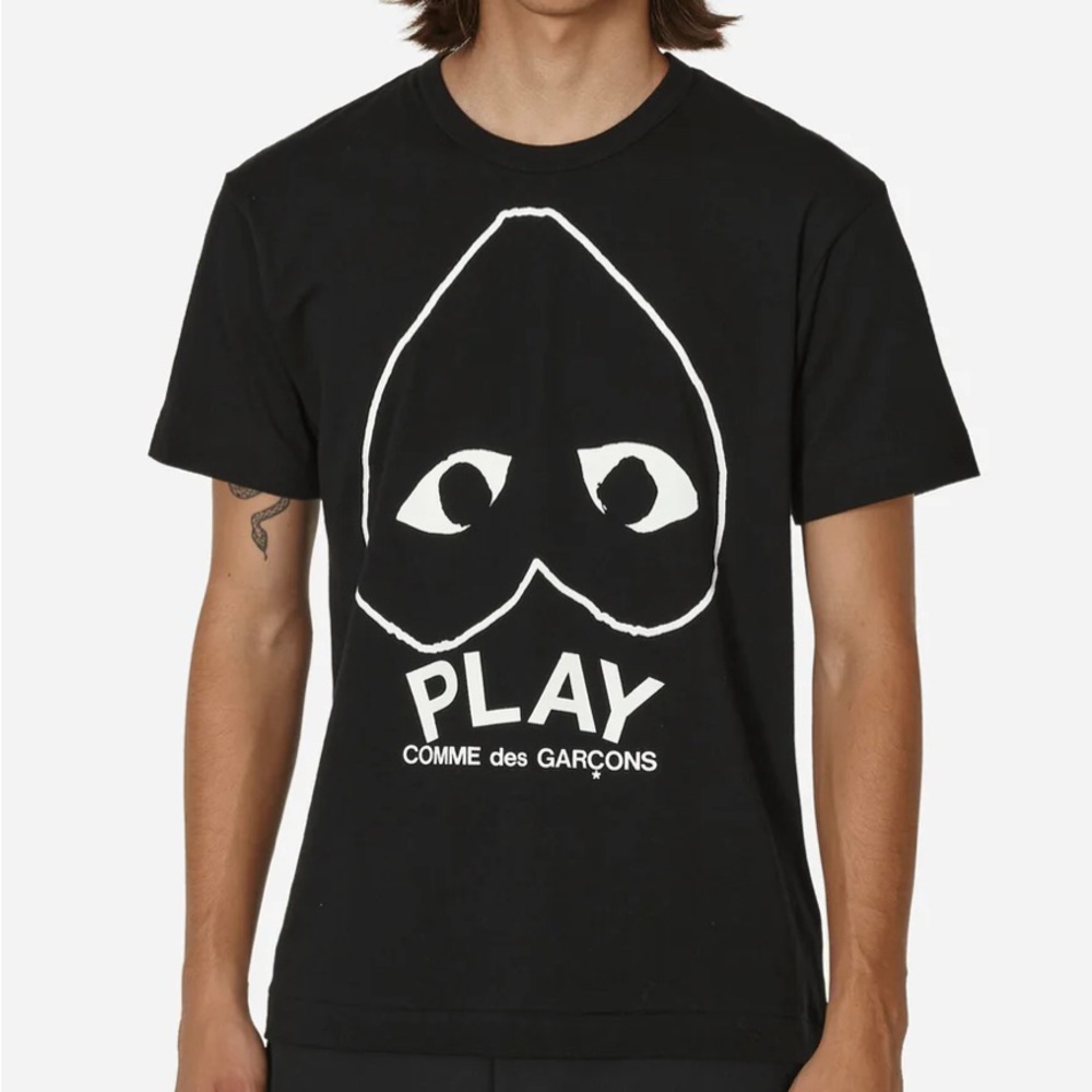 Comme des Garçons Play Inverted Heart Logo Printed Crewneck T-Shirt